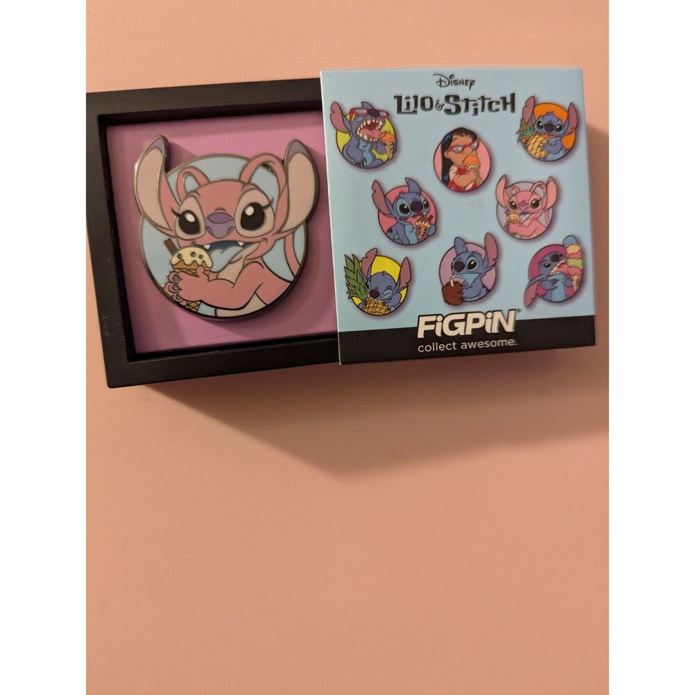 Disney Lilo & Stitch Angel Eating Ice Cream Figpin Mystery Mini Enamel Pin-New